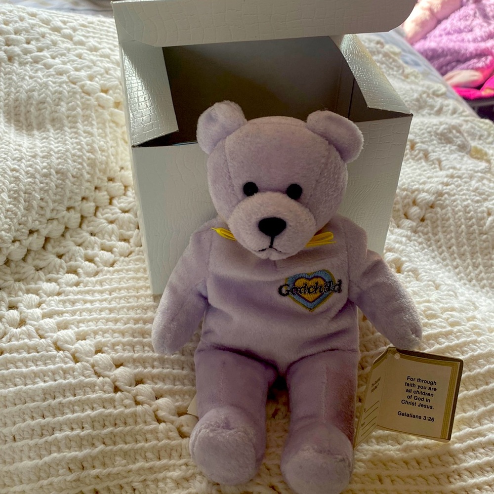 Lilac gift bear